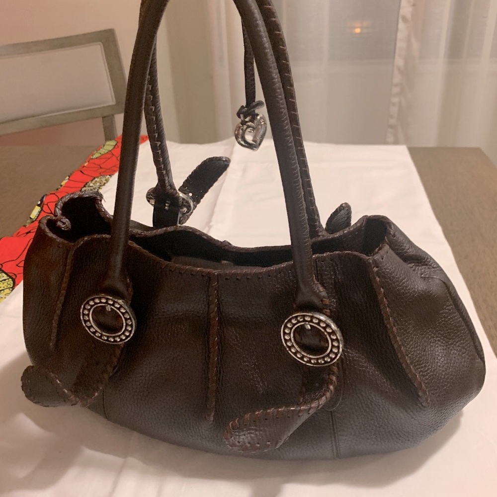 Leather shoulder bag